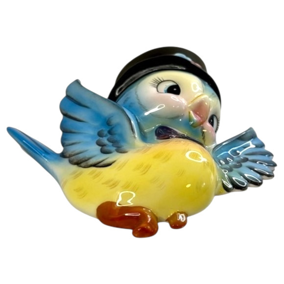 Lefton Blue Bird Wall Pocket Pair #283 Set of 2 Anthropomorphic MCM Vintage READ - Picture 10 of 17